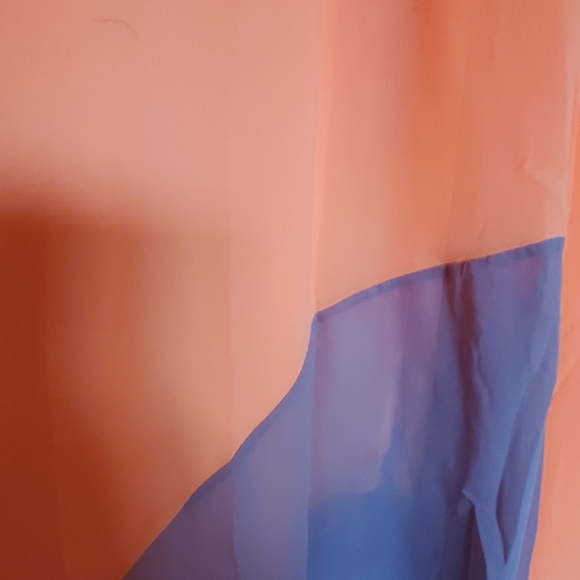 Coral and grey halter dress - Picture 2 of 2